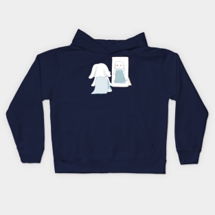 Bunny in the mirror | Bunniesmee Kids Hoodie